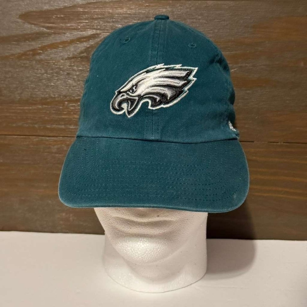 '47 Brand Philadelphia Eagles Clean Up Hat Adjustable Strapback Green Cap OSFA